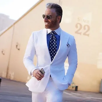 2018 Latest Coat Pant Design White Men Suit smoking Blazer Custom 2 Pieces Jacket Skinny mens Suits Groom Tuxedo Terno Masculino
2018 Latest Coat Pant Design White Men Suit smoking Blazer Custom 2 Pieces Jacket Skinny mens Suits Groom Tuxedo Terno Masculino