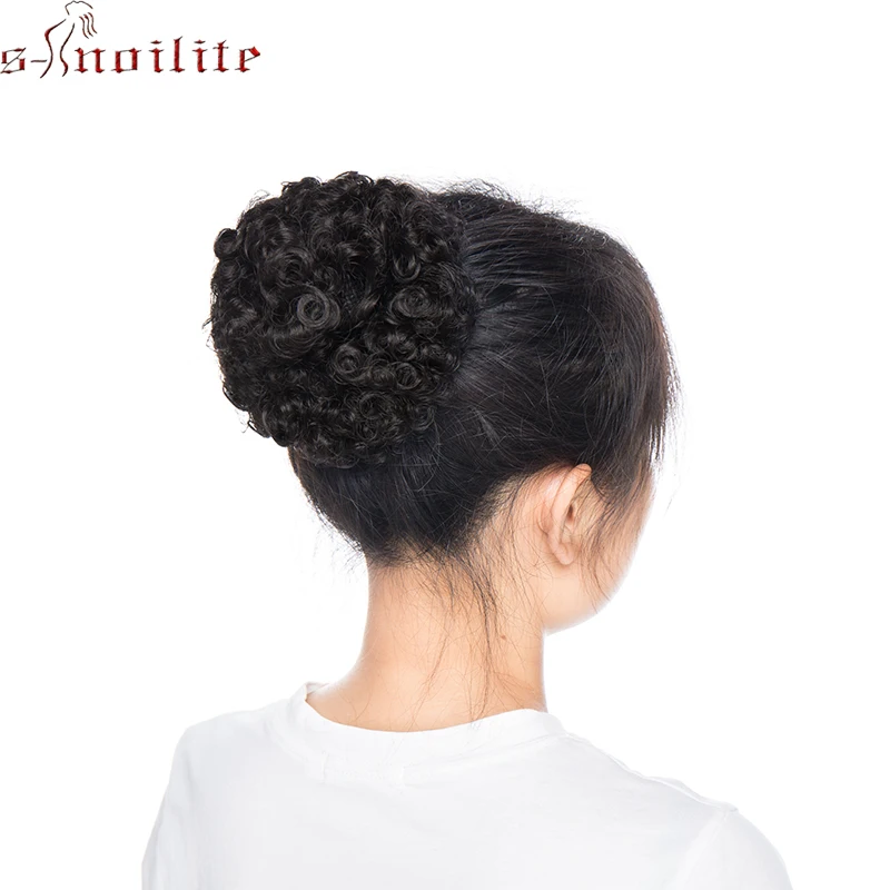 S-noilite Curly Chignon Bun Hairpiece Synthetic Puff Afro Short Kinky Natural Curls Drawstring Fake Hair Extensions
S-noilite Curly Chignon Bun Hairpiece Synthetic Puff Afro Short Kinky Natural Curls Drawstring Fake Hair Extensions