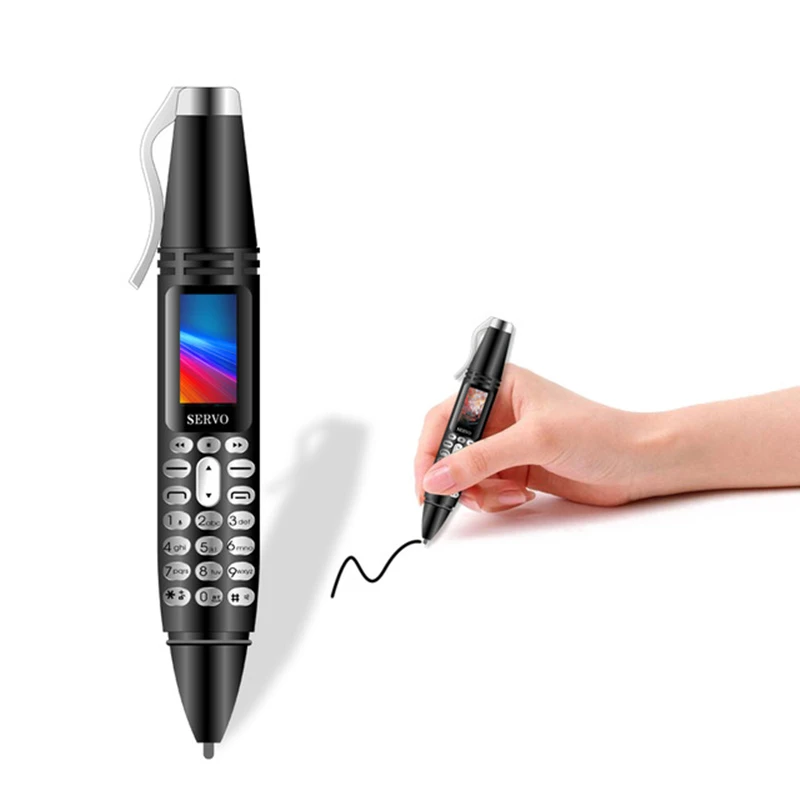 Recording Pen mini Mobile phone SERVO K07 0.96inch small Screen Dual SIM Card Sync contact Bluetooth Dialer Flashlight Cellphone
Recording Pen mini Mobile phone SERVO K07 0.96inch small Screen Dual SIM Card Sync contact Bluetooth Dialer Flashlight Cellphone