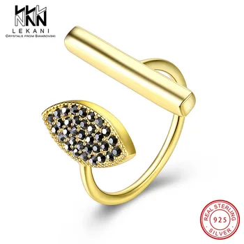 New Exotic Crystal From Swarovski Opening Ring Black Austria Rhinestone For Women 925 Silver Ring Gold Color Fine Jewelry Gifts
New Exotic Crystal From Swarovski Opening Ring Black Austria Rhinestone For Women 925 Silver Ring Gold Color Fine Jewelry Gifts