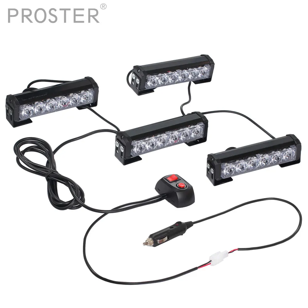 Proster 4X 6 LED Amber IP65 Emergency Flashing Light With 2m Power Cable Warning Beacon Strobe Bar Lamp For Car Truck
Proster 4X 6 LED Amber IP65 Emergency Flashing Light With 2m Power Cable Warning Beacon Strobe Bar Lamp For Car Truck