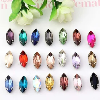 7*15mm 50pcs/pack Horse eye sew on rhinestones high-quality Crystal glass with silvery D shape claw DIY fashion accessories YJ47
7*15mm 50pcs/pack Horse eye sew on rhinestones high-quality Crystal glass with silvery D shape claw DIY fashion accessories YJ47