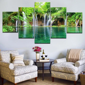 5pcs HD Printing Canvas Painting Green Landscape Waterfall Lake Water Art Group Home Decoration Wall Poster Modular Photos
5pcs HD Printing Canvas Painting Green Landscape Waterfall Lake Water Art Group Home Decoration Wall Poster Modular Photos