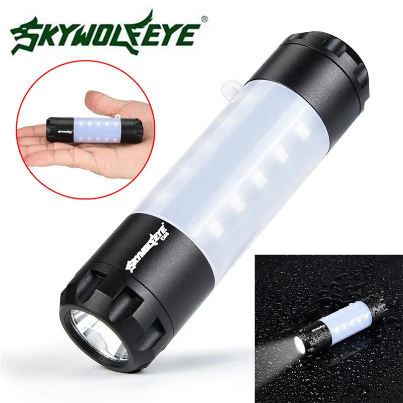 2018 Mini Flashlight XPE Q5+COB LED Torch Lamp Penlight AA/14500 6 Modes
