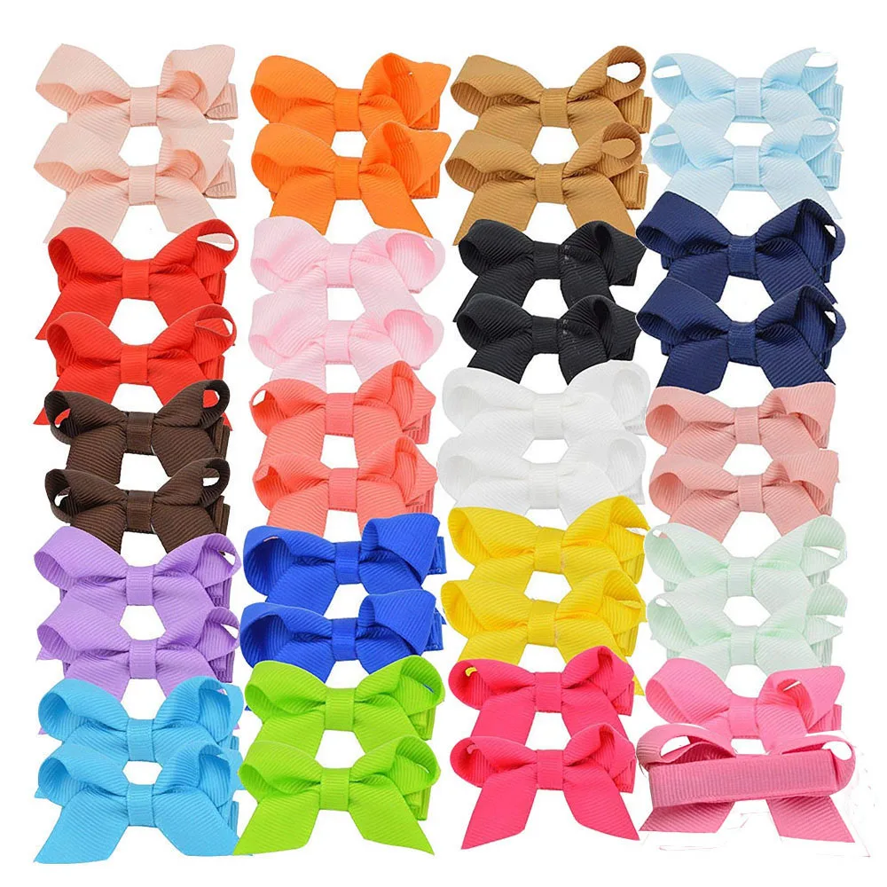 2.2 Inch Kids Mini Bowknot 40PCS Solid Hair Bow Ribbon Covered Clips Hairpins Boutique Hairclips Little Girls Hair Accessories
2.2 Inch Kids Mini Bowknot 40PCS Solid Hair Bow Ribbon Covered Clips Hairpins Boutique Hairclips Little Girls Hair Accessories
