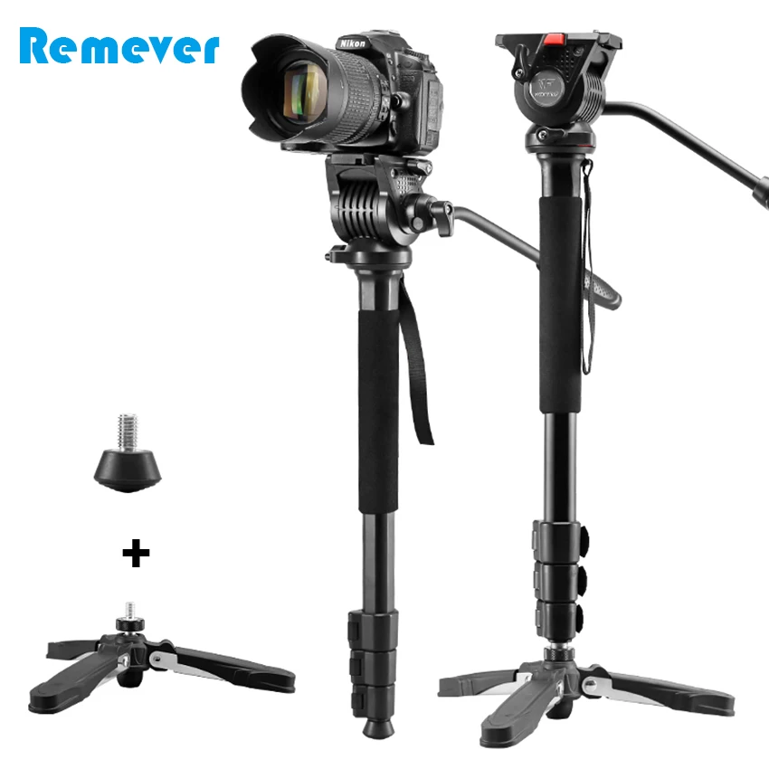 

Professional Outdoor Camera Monopod with Pan-Tilt+Mini Tripod Monopod with Damping Gimbal for Canon Nikon Sony DSLR Camcorders