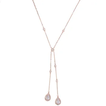High quality big clear cz tear drop cz charm Chain Long Necklaces & Pendant Rose Gold Color Lariat sexy Chain Jewelry For Women
High quality big clear cz tear drop cz charm Chain Long Necklaces & Pendant Rose Gold Color Lariat sexy Chain Jewelry For Women