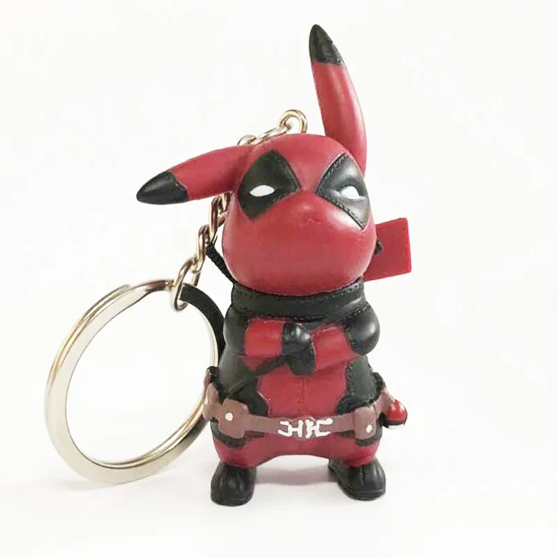 Funny Cute Pikachu Cosplay Deadpool Collection Model Keychain Toys with Retail Box
Funny Cute Pikachu Cosplay Deadpool Collection Model Keychain Toys with Retail Box