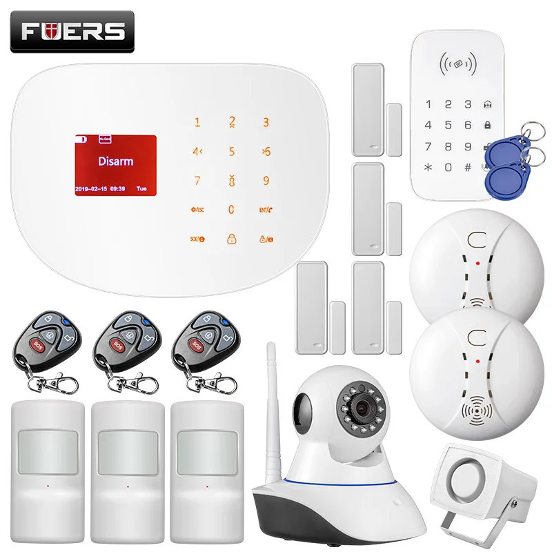 FUERS 5 LNG Switch S2W WIFI GSM GPRS Wireless Business Home Security Alarm System APP Control Keyboard Siren Smoke Motion Sensor
FUERS 5 LNG Switch S2W WIFI GSM GPRS Wireless Business Home Security Alarm System APP Control Keyboard Siren Smoke Motion Sensor