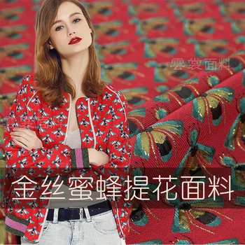 Spring, autumn and winter Polyester / gold wire bee jacquard clothing fabric fashion dress windbreaker fabric high-end suit men
Spring, autumn and winter Polyester / gold wire bee jacquard clothing fabric fashion dress windbreaker fabric high-end suit men