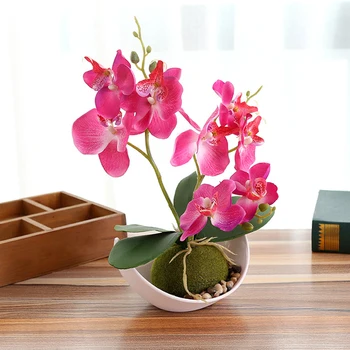 Artificial Butterfly Orchid Flower + Vase Mini Bonsai Set for Home Desk Garden Decoration Party Supplies Fake Flowers
Artificial Butterfly Orchid Flower + Vase Mini Bonsai Set for Home Desk Garden Decoration Party Supplies Fake Flowers