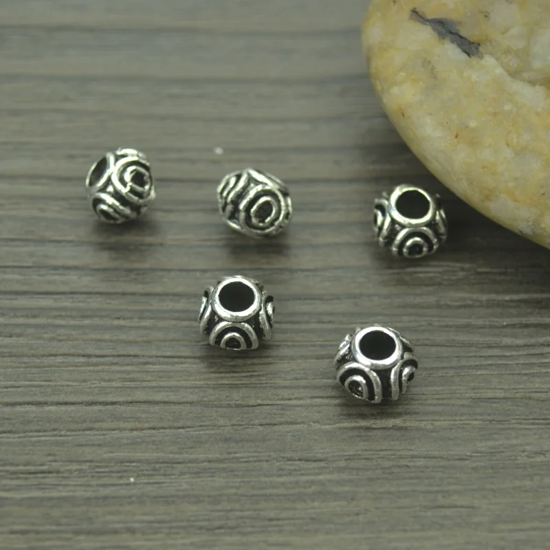 150 pcs Fashion vintage round charms big hole silver plated beads diy bracelet for jewelry making 8*7mm B42102
150 pcs Fashion vintage round charms big hole silver plated beads diy bracelet for jewelry making 8*7mm B42102