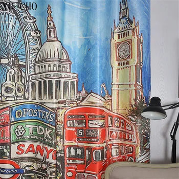 YO CHO fashion European Tower window curtains for living room hot high quality fabric printed blackout curtains for the bedroom
YO CHO fashion European Tower window curtains for living room hot high quality fabric printed blackout curtains for the bedroom