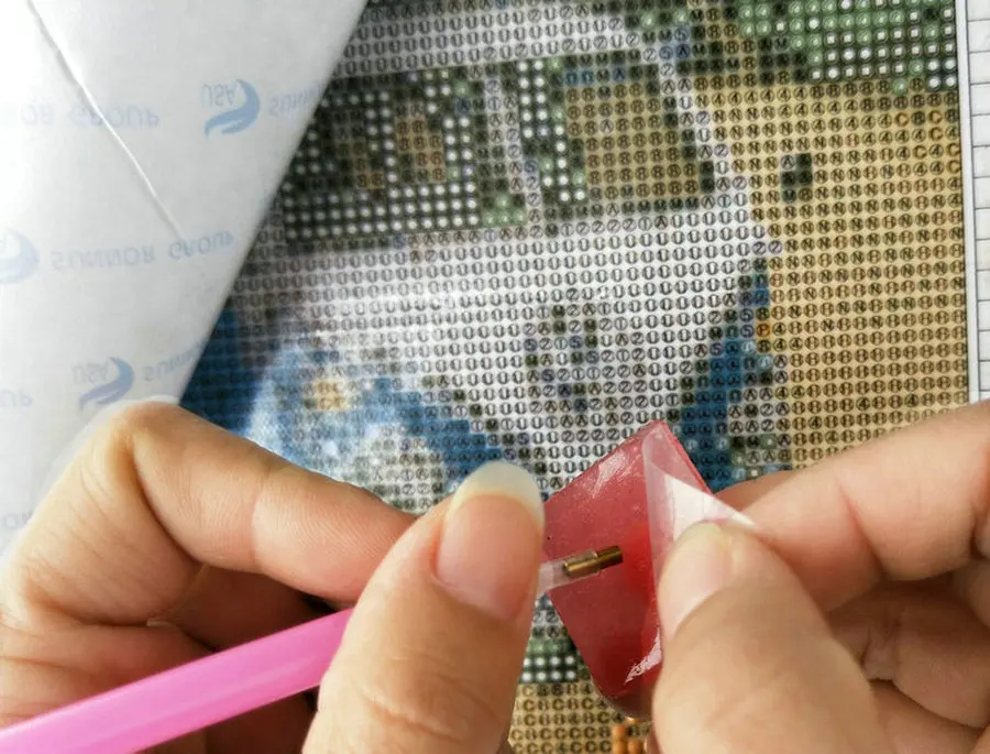Как снимать пленку с алмазной мозаики Diy Diamond Painting Cross Stitch Winter Landscape Round Crystal Diamond Mosaic 