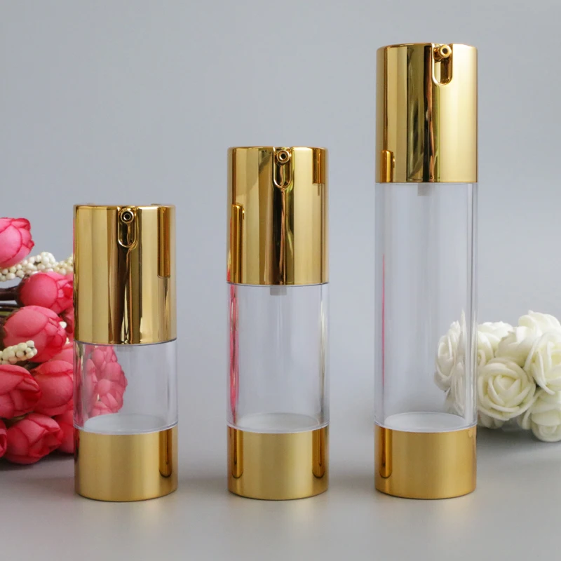 Makeup Beauty 30ml 50ml Empty Airless Vacuum Plastic Bottles Gold Silver White Cosmetic Travel Liquid Refillable Bottles 10pcs
Makeup Beauty 30ml 50ml Empty Airless Vacuum Plastic Bottles Gold Silver White Cosmetic Travel Liquid Refillable Bottles 10pcs