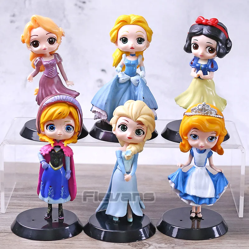 Q Posket Princess Elsa Anna Snow White Aurora Rapunzel Cinderella PVC Action Figures Toys Qposket Dolls Gift for Girls 6pcs/set
Q Posket Princess Elsa Anna Snow White Aurora Rapunzel Cinderella PVC Action Figures Toys Qposket Dolls Gift for Girls 6pcs/set