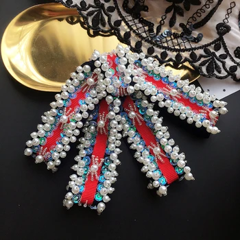 British Style Handmade beaded Bow patch /Pearl patch stickers / DIY clothing materials handmade materials
British Style Handmade beaded Bow patch /Pearl patch stickers / DIY clothing materials handmade materials
