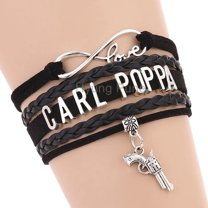6Pcs/Lot! Infinity Love Carl Poppa Gun Charm Bracelet For Women Men Vintage Fashion Walking Dead Bracelet
6Pcs/Lot! Infinity Love Carl Poppa Gun Charm Bracelet For Women Men Vintage Fashion Walking Dead Bracelet