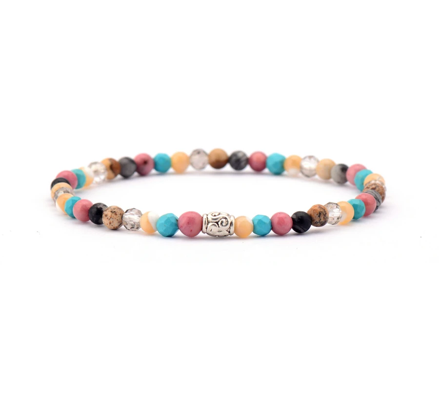 Womens Bracelets 4MM Mix Natural Stones Antique Silver Tibetan Charm Elastic Bracelets Bangles Stretch Boho Bracelets Pulseiras
Womens Bracelets 4MM Mix Natural Stones Antique Silver Tibetan Charm Elastic Bracelets Bangles Stretch Boho Bracelets Pulseiras