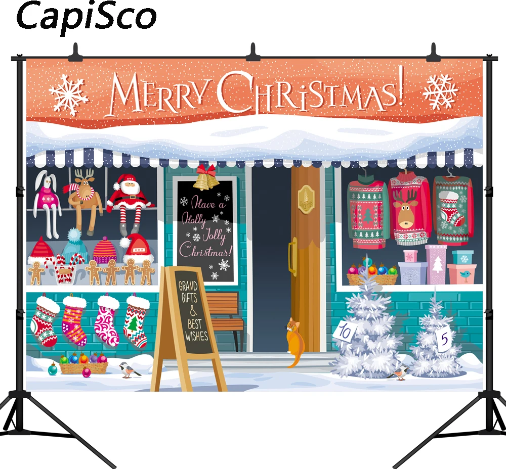 Capisco Christmas shop photography backdrop toy store Cartoon background photocall photoshoot prop studio custom decoration
Capisco Christmas shop photography backdrop toy store Cartoon background photocall photoshoot prop studio custom decoration
