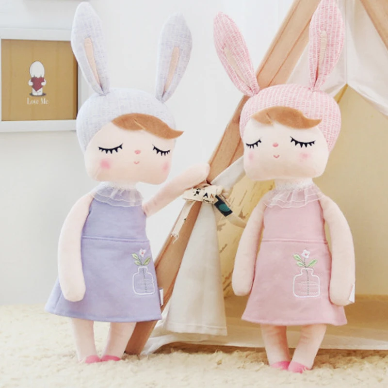 Metoo куклы Анжела кролик 35 см детские плюшевые игрушки девочки розовый фиолетовый
