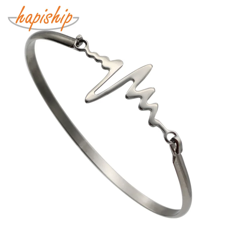 Hapiship 2017 New Love Boy And Girl Silver Color Stainless Steel Ecg Bangles Bracelets For Women Men Jewelry Gift BX08 Wholesale
Hapiship 2017 New Love Boy And Girl Silver Color Stainless Steel Ecg Bangles Bracelets For Women Men Jewelry Gift BX08 Wholesale