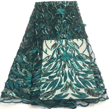 2019 Green African high quality velvet beads French Nigerian sequins net tulle mesh Swiss lace fabric for dress 5yards/lot
2019 Green African high quality velvet beads French Nigerian sequins net tulle mesh Swiss lace fabric for dress 5yards/lot