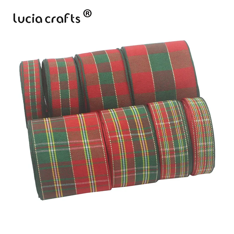 Lucia Crafts 5y10/15/25/40mm Grid Printed Grosgrain Ribbons Gift Wrapping Belt DIY Headwear Party Christmas Decor P0801
Lucia Crafts 5y10/15/25/40mm Grid Printed Grosgrain Ribbons Gift Wrapping Belt DIY Headwear Party Christmas Decor P0801