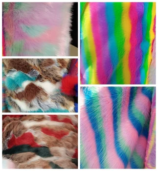 High Quality Colorful Rainbow Faux Fur Fabric For Garment Jacquard Faux Fox Fur Fabric Half Meter 0.5 Meter
High Quality Colorful Rainbow Faux Fur Fabric For Garment Jacquard Faux Fox Fur Fabric Half Meter 0.5 Meter