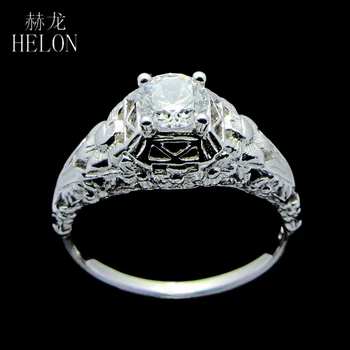 HELON Real 925 Sterling Silver Art Style Women Fine Jewelry Round 5mm AAA Graded Cubic Zirconia Engagement Wedding Ring Vintage
HELON Real 925 Sterling Silver Art Style Women Fine Jewelry Round 5mm AAA Graded Cubic Zirconia Engagement Wedding Ring Vintage