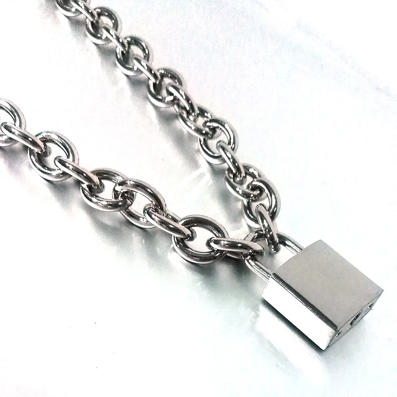 Men Women Unisex Metal Chain Choker Necklace Mechanical Steampunk Transparent Clear Square Lock and Key Choker Collar
Men Women Unisex Metal Chain Choker Necklace Mechanical Steampunk Transparent Clear Square Lock and Key Choker Collar