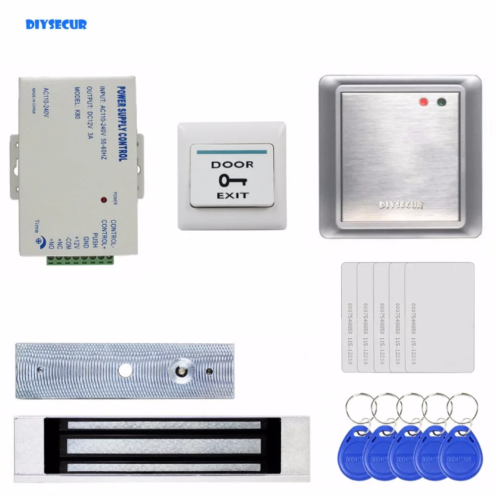DIYSECUR Waterproof Remote Control 125KHz Rfid Card Reader Without Keypad + 180kg Magnetic Lock Access Control Security
DIYSECUR Waterproof Remote Control 125KHz Rfid Card Reader Without Keypad + 180kg Magnetic Lock Access Control Security