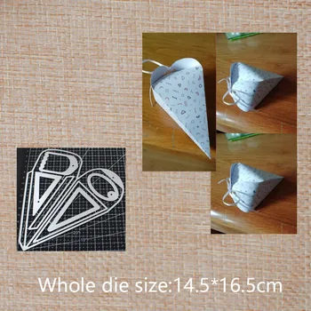 Conical box Metal Cutting Dies for DIY Scrapbook gift box Paper Card Decorative Craft Embossing Die 145*165 mm
Conical box Metal Cutting Dies for DIY Scrapbook gift box Paper Card Decorative Craft Embossing Die 145*165 mm