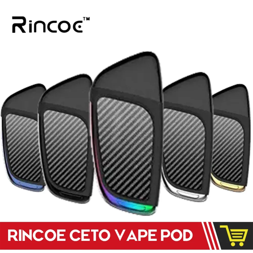 

Original Rincoe Ceto Vape Pod System All-in-one Starter Kit with 370mAh Battery 2ml Cartridge for smoant s8 pod kit system mod