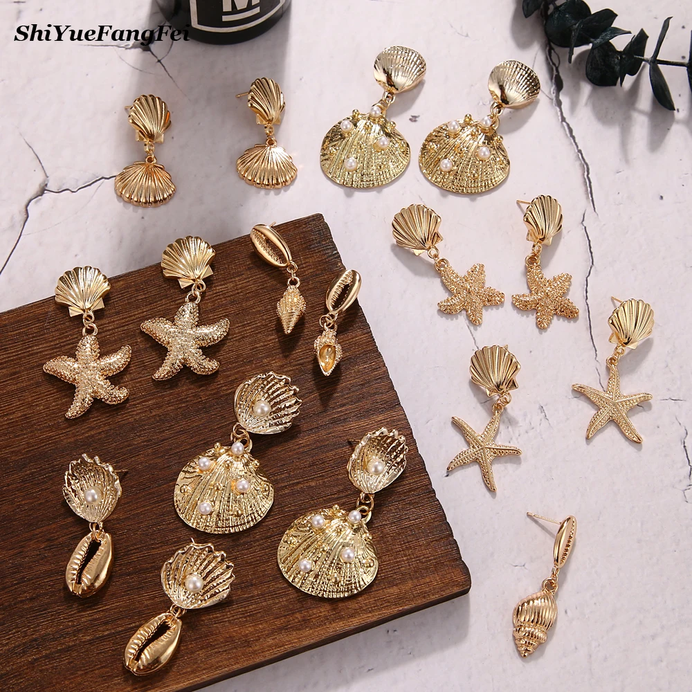 2019 New Punk Gold Sea Shell Drop Earring For Women Beach Summer Alloy Maxi Statement Geometric Earring Wedding Boho Jewelry
2019 New Punk Gold Sea Shell Drop Earring For Women Beach Summer Alloy Maxi Statement Geometric Earring Wedding Boho Jewelry