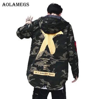 Aolamegs Jackets Men X Print Camouflage Jacket Tracksuit Hooded Zipper Coats Hip Hop Fashion Male Loose Windbreaker Streetwear
Aolamegs Jackets Men X Print Camouflage Jacket Tracksuit Hooded Zipper Coats Hip Hop Fashion Male Loose Windbreaker Streetwear