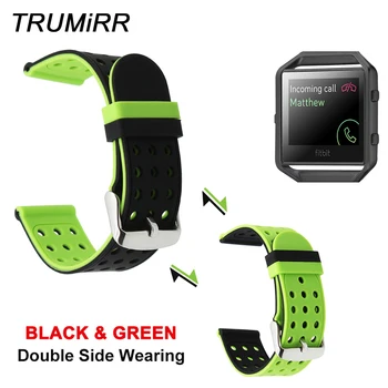 Silicone Rubber Watchband Double Side Wearing for Fitbit Blaze Smart Fitness Watch Strap Wrist Bracelet Black Green Red Blue
Silicone Rubber Watchband Double Side Wearing for Fitbit Blaze Smart Fitness Watch Strap Wrist Bracelet Black Green Red Blue