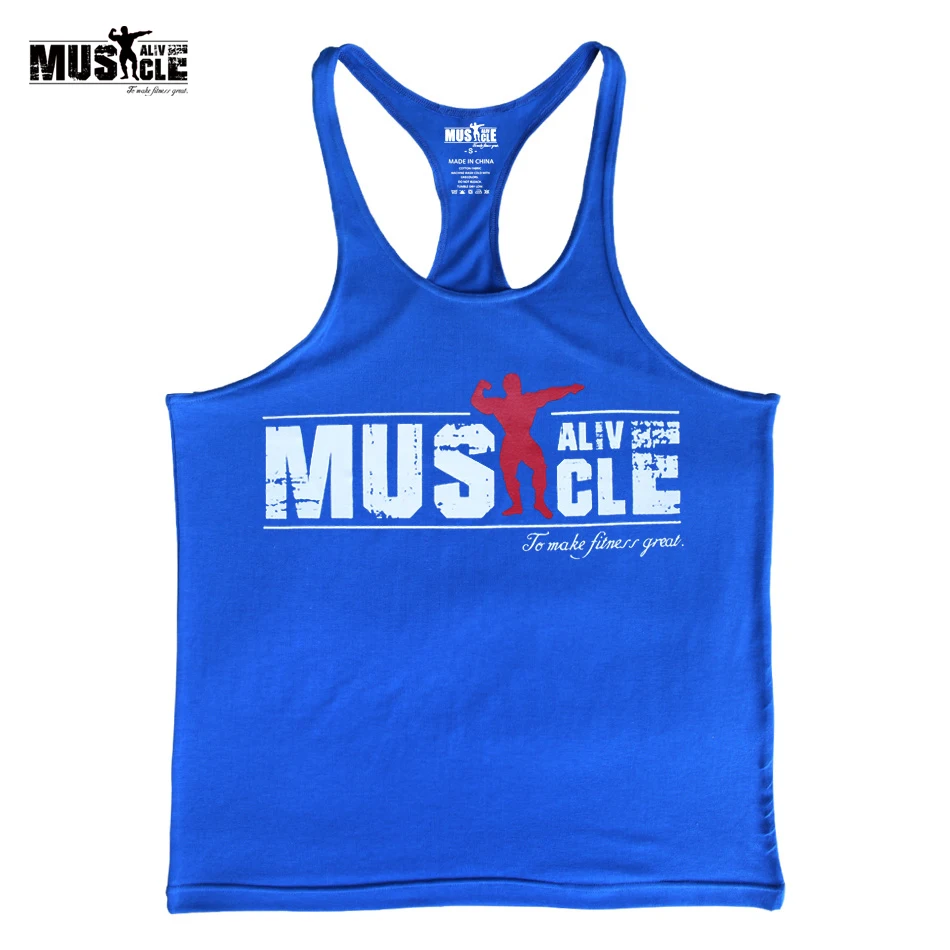 MUSCLE ALIVE Men's Bodybuilding Stringers Brand Gym Clothing T shirts Men Fitness Man Sleeveless Shirt Clothes Training Exercise
MUSCLE ALIVE Men's Bodybuilding Stringers Brand Gym Clothing T shirts Men Fitness Man Sleeveless Shirt Clothes Training Exercise
