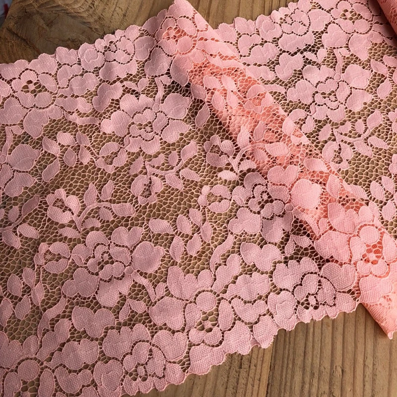 Peach Pink Elastic lace stretch 22CM Wide Lace Trim, Elastic lace trim ribbon Sewing Craft DIY Garmen Elastic Fabric
Peach Pink Elastic lace stretch 22CM Wide Lace Trim, Elastic lace trim ribbon Sewing Craft DIY Garmen Elastic Fabric