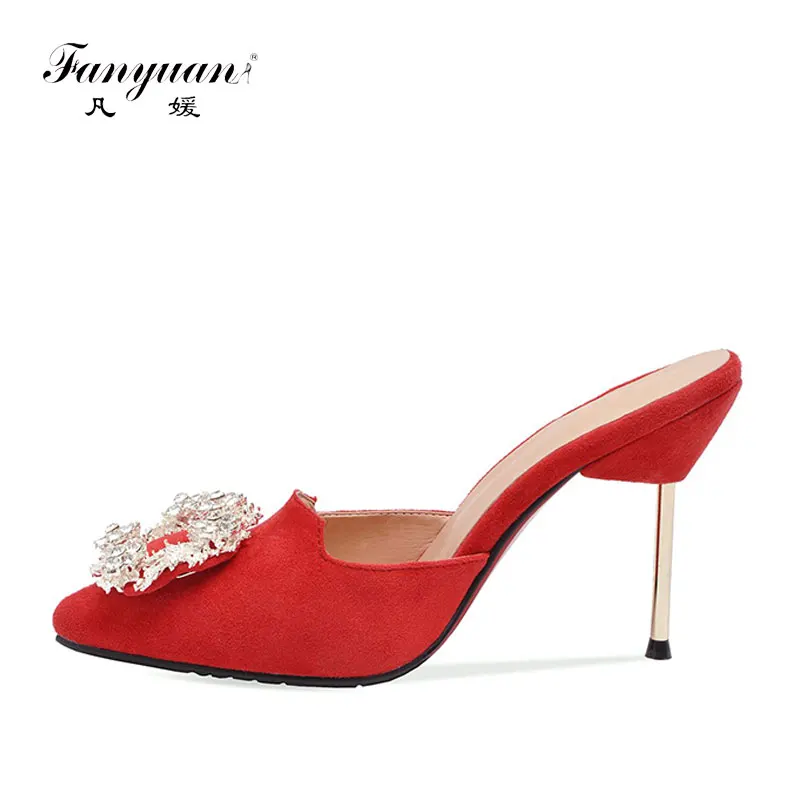 Fanyuan Sexy Thin High Heels Pointed Toe Chic Style women' S Shoes 2019 Brand New Big Size 43 Elegant women's Slippers
Fanyuan Sexy Thin High Heels Pointed Toe Chic Style women' S Shoes 2019 Brand New Big Size 43 Elegant women's Slippers