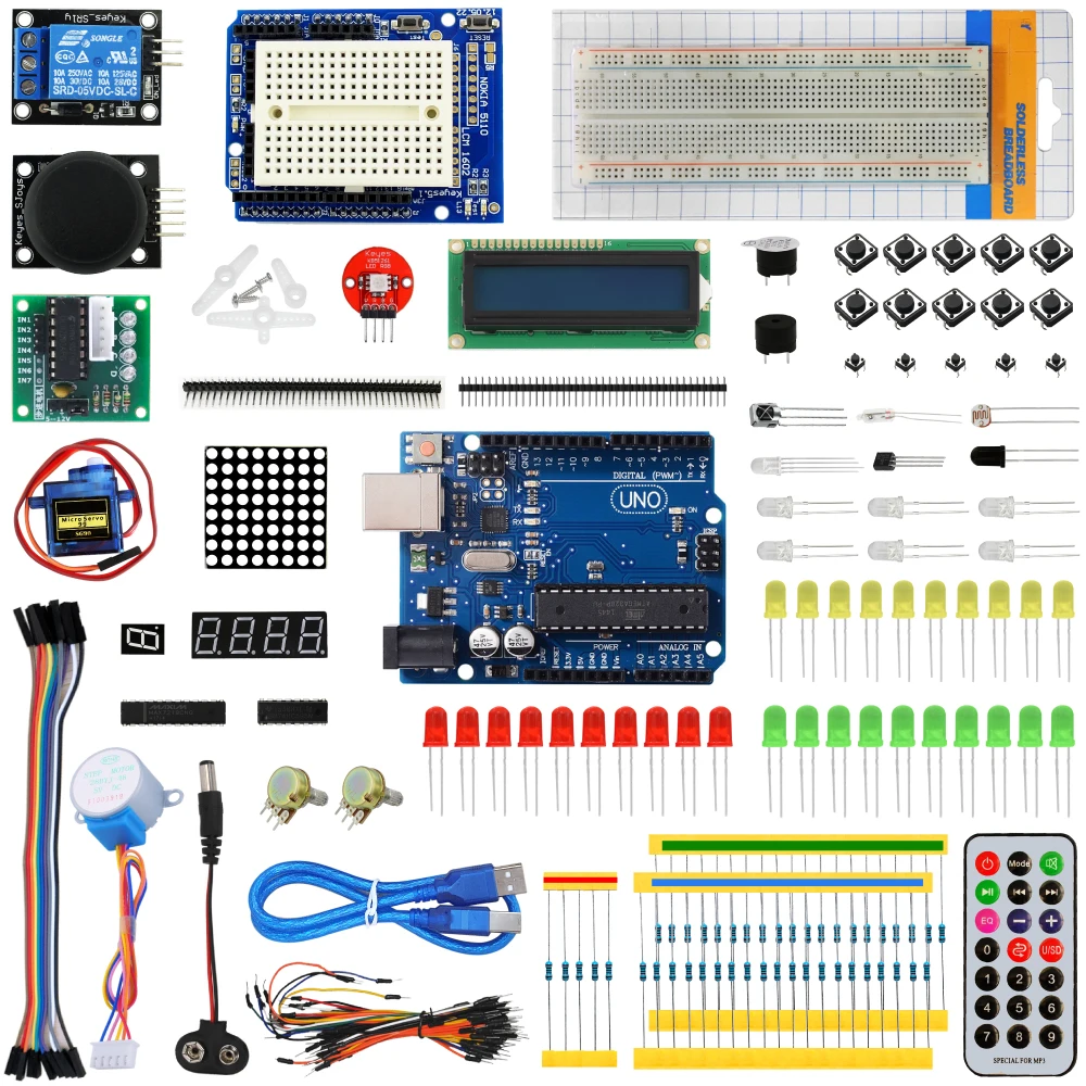 

KEYES starter learning kit for Arduino with UNO R3 development board