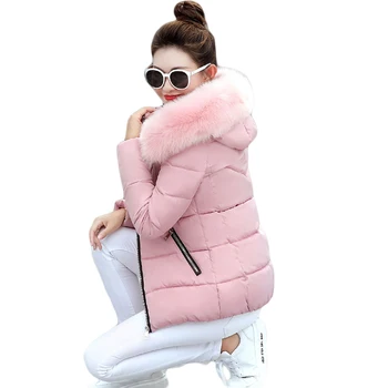 New 2018 Winter Coat Women Soft Fur Collar Winter Jacket Women Hooded Warm Winter Outwear Female Down Cotton Parkas Coat D431 
New 2018 Winter Coat Women Soft Fur Collar Winter Jacket Women Hooded Warm Winter Outwear Female Down Cotton Parkas Coat D431