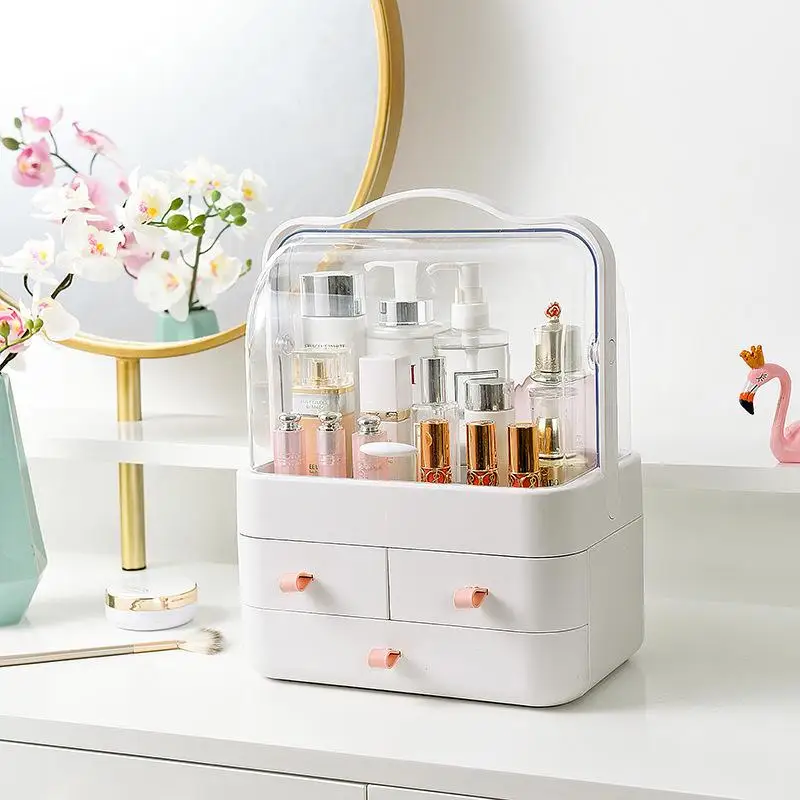 Explosion Models Transparent Cover Portable Cosmetic Storage Box Dressing Table Skincare Jewelry with Drawers Finishing Rack
Explosion Models Transparent Cover Portable Cosmetic Storage Box Dressing Table Skincare Jewelry with Drawers Finishing Rack