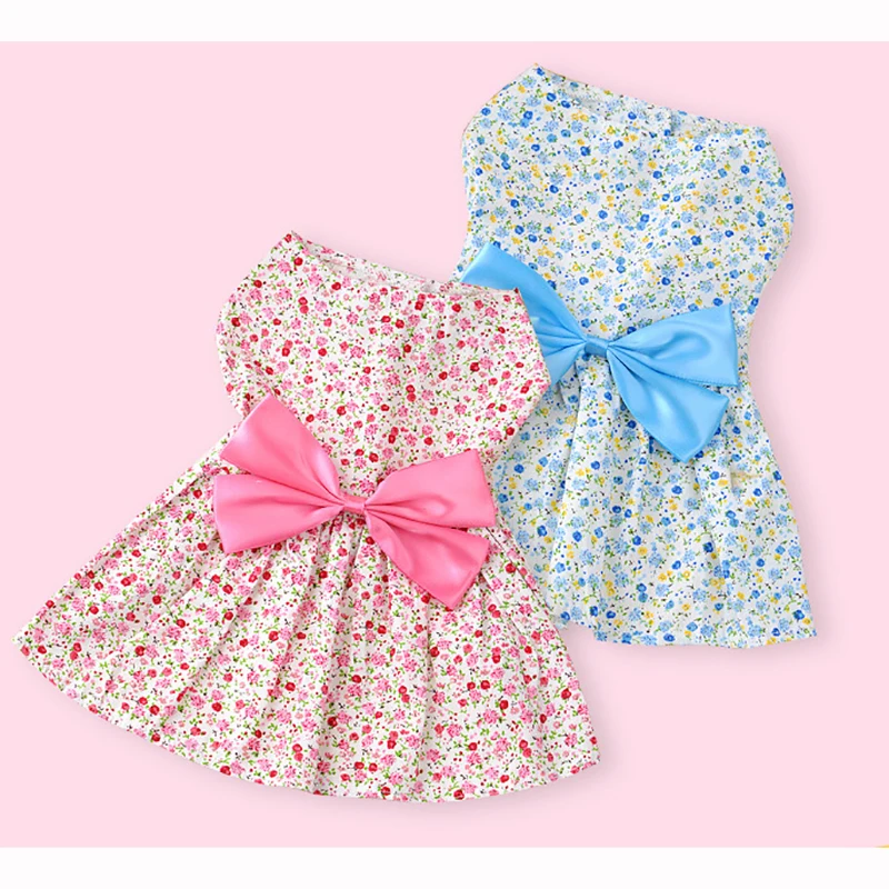 Cute Bow Flower Dress Spring Summer Dog Cat pet Princess Apparel Clothing Pink Blue for small
Cute Bow Flower Dress Spring Summer Dog Cat pet Princess Apparel Clothing Pink Blue for small