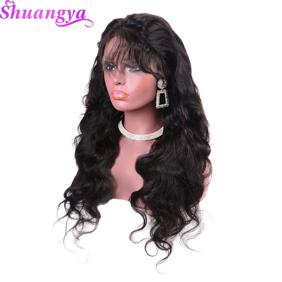 Lace Front Human Hair Wigs For Women Natural Black Pre Plucked 150% Density Brazilian Body Wave Frontal Wig Shuangya Remy
Lace Front Human Hair Wigs For Women Natural Black Pre Plucked 150% Density Brazilian Body Wave Frontal Wig Shuangya Remy
