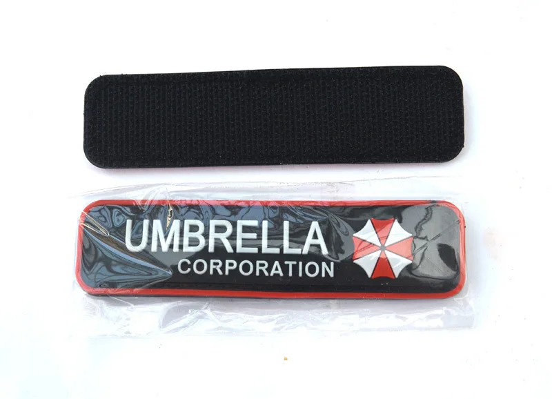 Фото 10pcs UMBRELLA CORPORATION Patch 3D Tactical PVC Badge Combat Hook armband Rubber Wholesale Brassard 15.5*3cm | Дом и сад