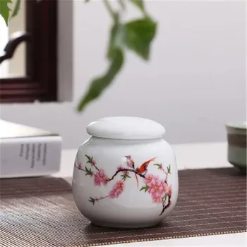 Mini Ceramic Storage Boxes with Cover Salt Tea Food Containers Home Kitchen Supplies White Flower Pattern Bottle Boxes with Lids 
Mini Ceramic Storage Boxes with Cover Salt Tea Food Containers Home Kitchen Supplies White Flower Pattern Bottle Boxes with Lids