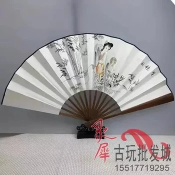 Archaize the old celebrity hand-painted maid, toilet paper, men's and women's fan folding fan.
Archaize the old celebrity hand-painted maid, toilet paper, men's and women's fan folding fan.