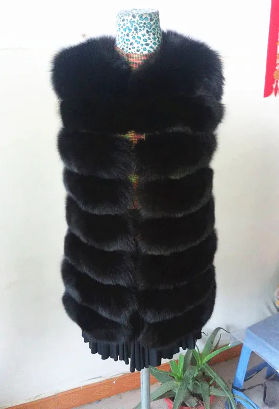 Brand JIN LI DI AN Women Real Fox Fur Vest 70cm Long length lady coats fashion striped style small space rich fox fur waistcoat
Brand JIN LI DI AN Women Real Fox Fur Vest 70cm Long length lady coats fashion striped style small space rich fox fur waistcoat
