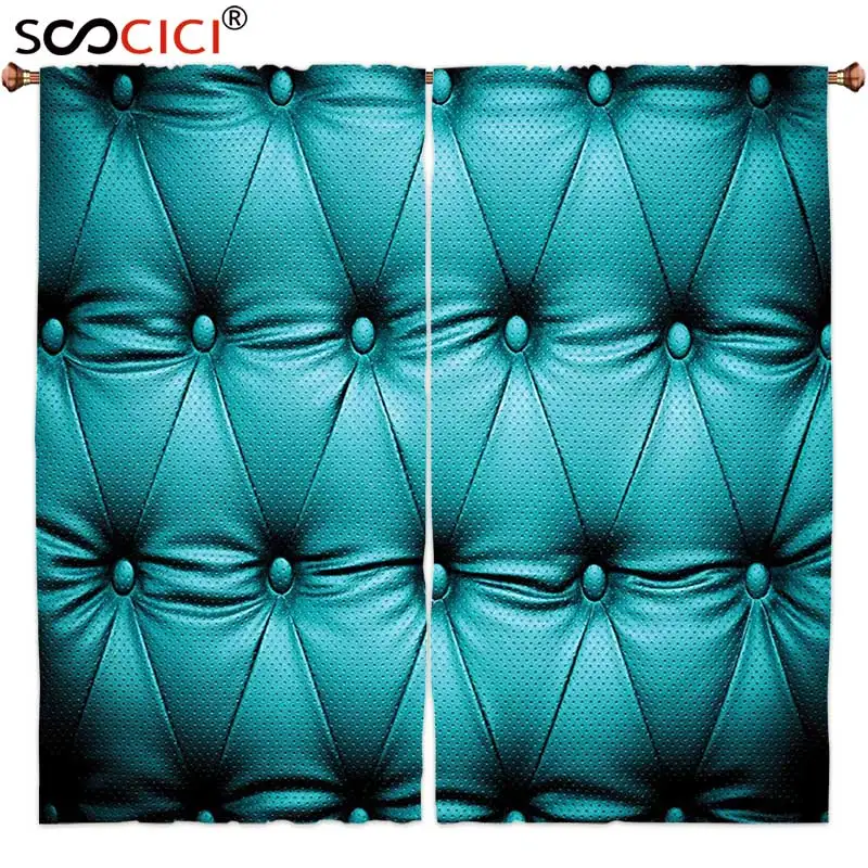 Window Curtains Treatments 2 Panels,Turquoise Decor Collection Buttoned Couch Sofa Bed Headboard Leather Cover Luxurious
Window Curtains Treatments 2 Panels,Turquoise Decor Collection Buttoned Couch Sofa Bed Headboard Leather Cover Luxurious